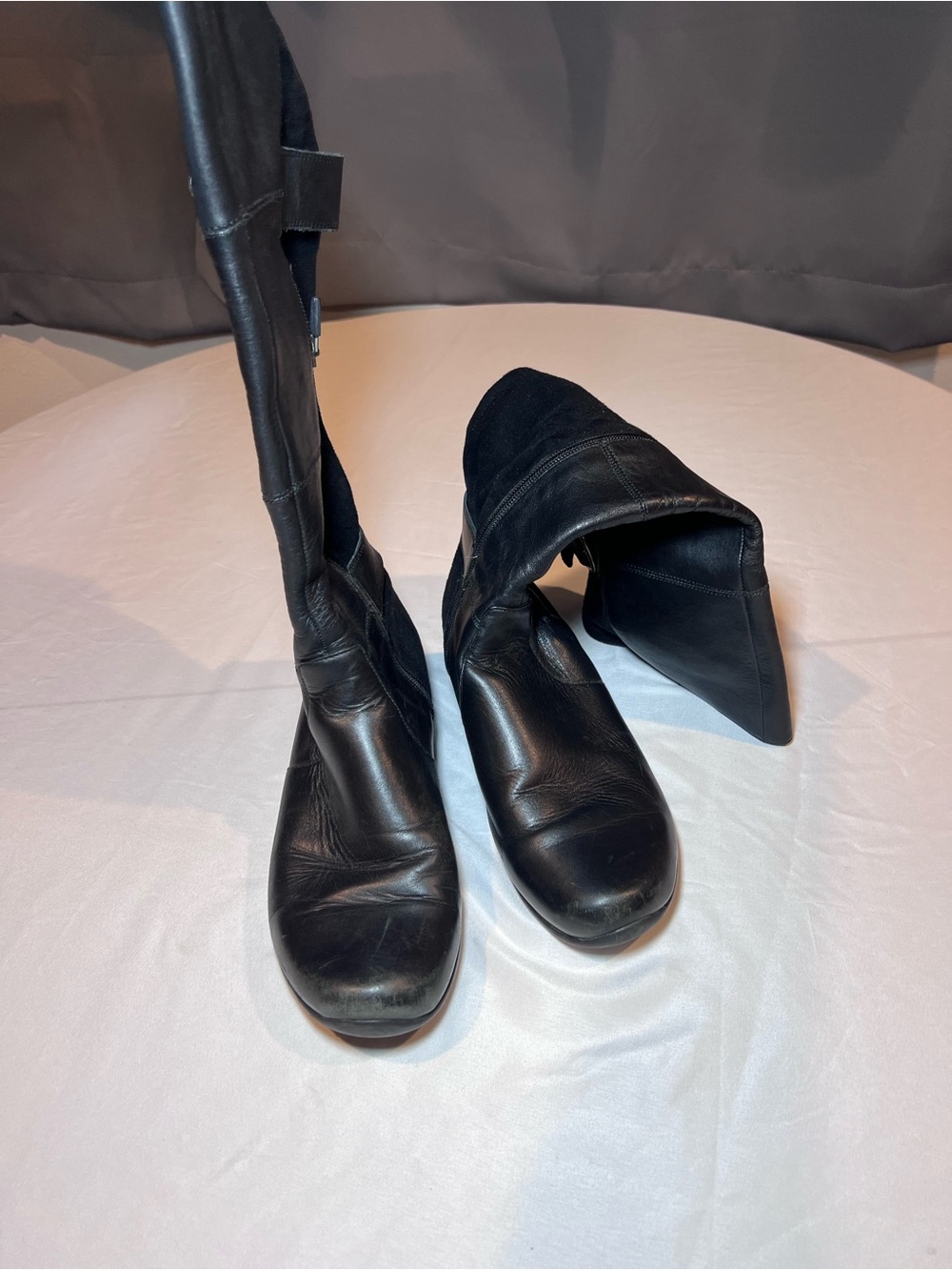 Dansko Black Leather Women's Knee Boots 9